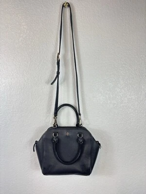 Tory Burch Black Robinson Pebbled Mini Satchel - Image 1 of 4