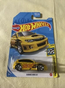 2021 Hot Wheels #68 HW Speed Graphics 2/10 SUBARU WRX STI - YELLOW NEW  - Picture 1 of 2