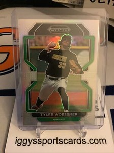 Tyler Woessner SILVER PRIZM 2022 Panini Prizm Draft Picks Baseball Milwaukee