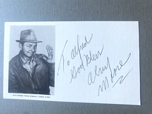 ALVY MOORE (†1997) signed ORIGINAL Briefkarte 10x15 Autogramm - Bild 1 von 1