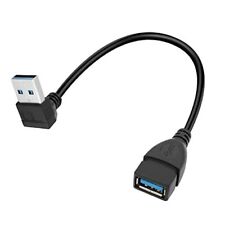  90 Degrees Short USB 3.0 Extension Cable 0.2M Type A Male to A Black-0.2M-Up