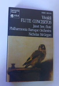 Vivaldi : Flute Concertos, Janet See ( Cassette Tape ) *Rare* *VG Condition* - Picture 1 of 4
