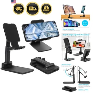 Cell Phone Stand Folding Adjustable Holder for Desk Office and Tablet - Photo 1 sur 8