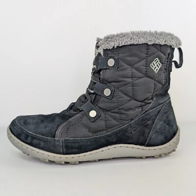 Columbia Minx Botas Cortas de Invierno para Mujer Talla 6.5 Impermeables Cuero Negro  Foto 1 de 4