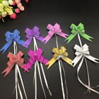 10Pcs Solid Color Ribbon Pull Bow Sequin Ribbon Strings Pull Bow Knot