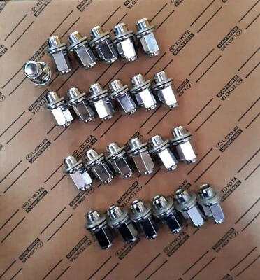 20 tuercas Toyota Sienna 06 07 08 09 10 11 12 13 14 15 16 17 18 19 OEM genuinas Foto 1 de 4