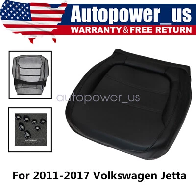 Cubierta de asiento de cuero negra para pasajero Volkswagen Jetta 2011 2012-2017 Foto 1 de 4