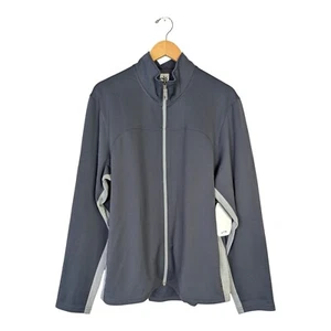 Alo Yoga Mens Small Gray Coolfit Full Zip Jacket Performance Lightweight New - Picture 1 of 6