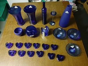 Vasen, Flaschen, Kerzenhalterherz blau Montana (23 Teile) - Bild 1 von 5