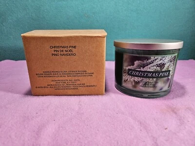 Avon Christmas Pine Candle (Round Glass Jar Candle) NEW - Image 1 of 2
