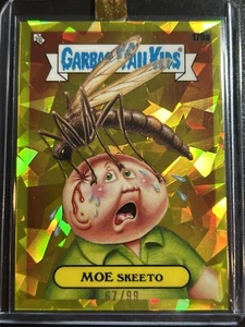 Topps Garbage Pail Kids GPK Sapphire Card YELLOW Refractor 179a Moe Skeeto 67/99 - Picture 1 of 2