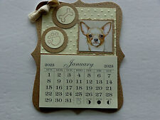 Chihuahua Dog 2023 Mini Magnetic Calendar Monthly Tear Off Pages Ardstock Back