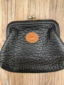 Vintage Dooney & Bourke Kiss Lock Geldbörse Geldbeutel schwarz Kiesel - Bild 1 von 4