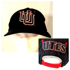 Vintage UTAH UTES Football Blackout NCAA ZEPHYR Snapback Baseball Cap, Hat - Picture 1 of 14