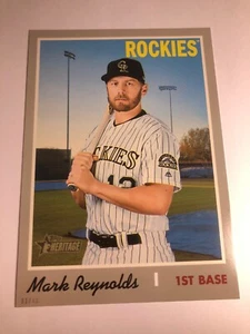 2019 Heritage High Number 5x7 Jumbo Mark Reynolds Rockies 648 01/49 - Picture 1 of 1