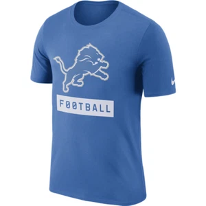 Detroit Lions NFL Nike DriFit Logo Football Equipment T-Shirt - Blue - Size L - Picture 1 of 1