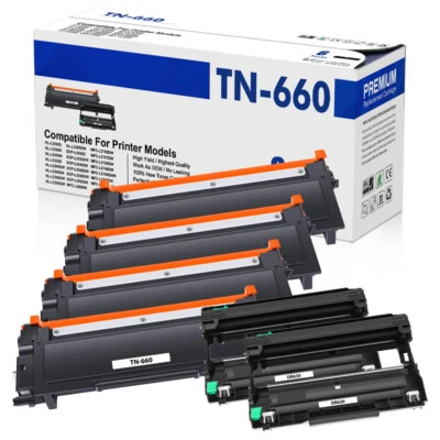 LOTE TÓNER TN660 DR630 Tambor Compatible con Brother HL-L2360DW L2300D MFC-L2740DW Foto 1 de 4