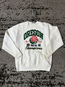 1994 Univeristy of Oregon White Crewneck PAC-10 Danny O’Niel Signature - Picture 1 of 4