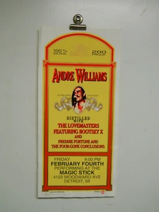 00' Andre Williams The Lovemasters Bootsey X Freddie Fortune MI Konzert Poster - Bild 1 von 12