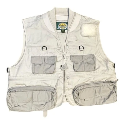 Cabela's Chaleco de Pesca Equipo Exterior Multi Bolsillo Utilitario Caqui Beige Talla XL Foto 1 de 4