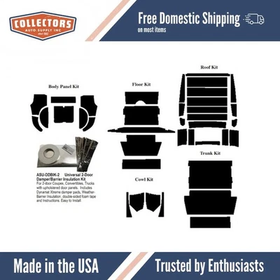 Kit de amortiguador de sonido de aislamiento para Ford Modelo A 1928-1929 cupé Acoustishield Foto 1 de 4