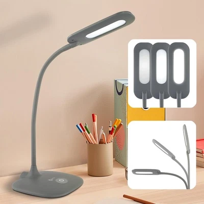 Lâmpada de mesa OttLite LED toque suave - 3 configurações de brilho médio, cinza escuro  - Imagem 1 de 4