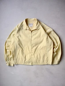 Vintage 60s 70s London Fog Harrington Jacket Size XL 46 Talon Zipper Pale Yellow - Picture 1 of 11