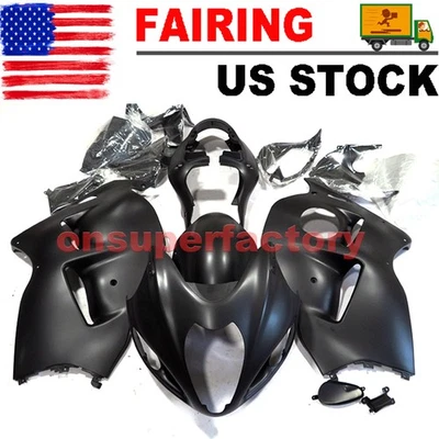 Injection For Suzuki Hayabusa GSX1300R GSXR1300 99-07 Matte Black Fairing Kit - Image 1 of 3