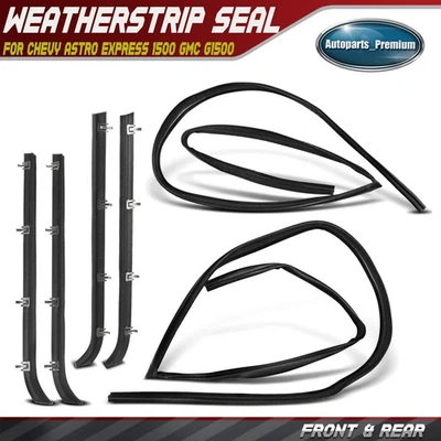 6Pcs Driver & Passenger Weatherstrip Seal for Chevy Astro Express 1500 GMC G1500 - Image 1 of 4