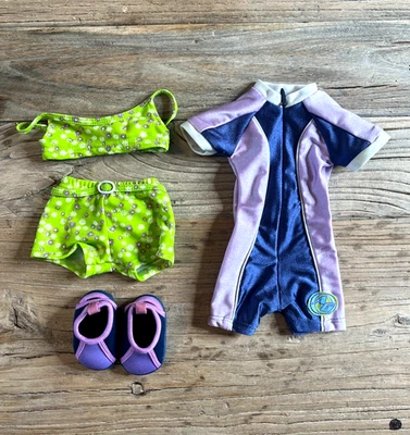 Conjunto de traje húmedo, bikini y zapatos acuáticos American Girl HOY, NUEVO EN CAJA Foto 1 de 4