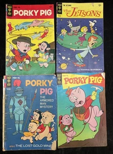 Lote De Colección De 4 Llaves Doradas Porky Pig And The Jetsons Stk#29Z@126Z - Imagen 1 de 15