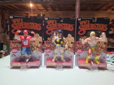 Mattel LJN WWE Superstars Hulk Hogan Dusty Rhodes John Cena CHASE BLACK CARDS - Image 1 of 4