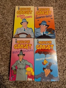 Inspector Gadget VHS Lot. King Wrong, Busy Signal, Haunted Castle, Presto Change - Picture 1 of 4