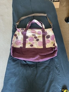 Thirty-One Metro Retro Weekender XL Travel Duffel Purple Mod Dot Retired - Picture 1 of 10