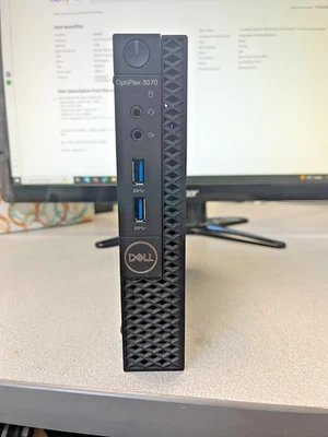 Dell OptiPlex 3070 Micro i3 (8th Gen) 4GB RAM 500GB HDD DP+HDMI – No Wi-Fi/BT - Image 1 of 4