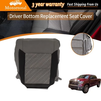 Driver Bottom Cloth Cover 2-Tone Gray For 2014 2015 2016 2017 2018 Toyota Tundra Foto 1 de 4