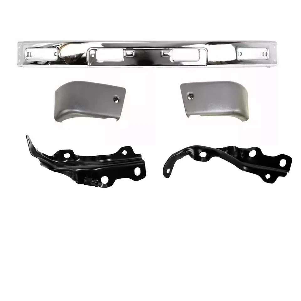 New Front Bumper Brackets Bumper End For 1984-1986 Toyota Pickup Chrome Plastic Foto 1 de 1