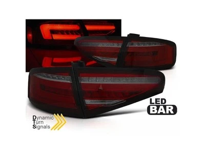 LED BAR TAIL LIGHTS RED SMOKE SEQ fits AUDI A4 B8 2012-2015 Saloon OEM LED - Image 1 of 4
