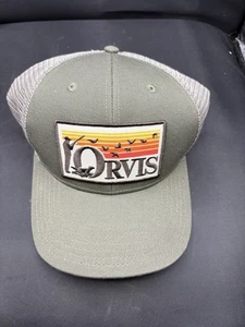 Orvis Hat Cap Snapback Gray  Fly Fishing Mesh Truckert Hat Adjustable - Picture 1 of 7