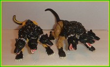 VINTAGE HERCULES LEGENDARY JOURNEYS - 6" CERBERUS LOT - Yellow Gold 3 Headed Dog