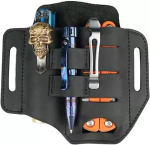 VIPERADE PJ13 Multitool Sheath Leather for Belt, with key holder,black - Picture 1 of 8