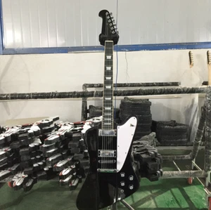 Custom Shop Firebird Electric Guitar Black H-H Pickup Fret Nibs Mahogany Body - Picture 1 of 12
