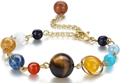 Galaxy System Bracelet Universe The Eight Planets Guardian Star Bangle Gift - Image 1 of 4