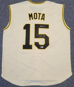 Manny Mota signed Pirates Jersey 1/1 Inscription autograph ~ Beckett BAS Witness - Picture 1 of 7
