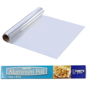 Catering Aluminiumfolie Wickelrolle 18 Zoll zum Mitnehmen Verpackung Lebensmittel 450 mm x 75 m - Bild 1 von 6