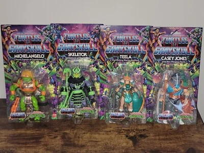 Juego completo de 4 Turtles of Grayskull TMNT Wave 3 MOTU Origins  Foto 1 de 4