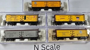 Atlas N Scale 40' Woodside Reefer Runner Set 5 Different Cars - Picture 1 of 4