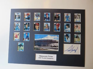 Mellizos de Minnesota - 1987 Campeones del Mundo y manager Tom Kelly autógrafo - Imagen 1 de 2