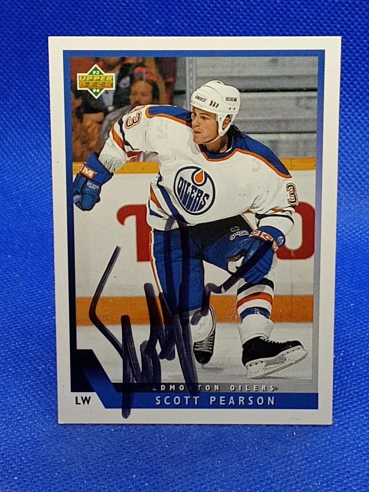 AUTOGRAPH AUTO Scott Pearson Oilers Nordiques 1993-94 Upper Deck #389 - Image 1 of 1