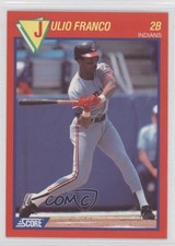 1989 Score 100 Hottest Players Box Set Julio Franco #36
